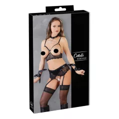 Cottelli Bondage - lingerie set - 5-delig - kant - zwart