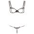 Cottelli - Glinsterend geborduurde bh-set (zwart) - L