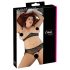 Cottelli Plus Size - Parel bh-set (zwart) - 2XL