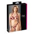 Cottelli - open bh set met metalen ringen - rood
