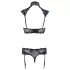 Cottelli - kanten beha-set met kraagje (zwart) - 80B/M