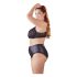 Cottelli Plus Size - Kruisband BH en slip (zwart) - 85E/L