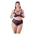 Cottelli Plus Size - Kruisband BH en slip (zwart) - 85E/L