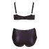 Cottelli Plus Size - Kruisband BH en slip (zwart) - 85E/L