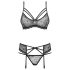 Obsessive - lingerie set - met strass steentjes - zwart