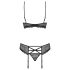 Obsessive 818-SEG-1 - verleidelijke sieradenset lingerie (zwart) - L/XL