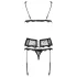 Obsessive Emperita - lingerie set - borduurwerk - zwart - L/XL