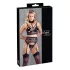 Cottelli Bondage - kanten lingerieset met boeien (zwart) - L