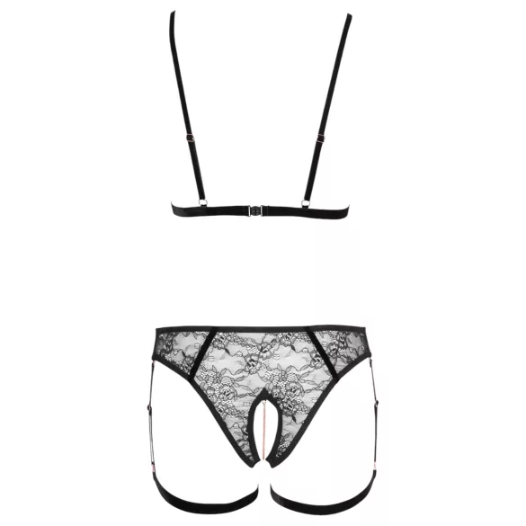 Cottelli - bodyharnas met kettingen - 2-delig - zwart - M