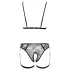 Cottelli - bodyharnas met kettingen - 2-delig - zwart - M