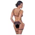 Cottelli - bodyharnas met kettingen - 2-delig - zwart - L