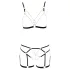 Cottelli - bodyharnas met kettingen - 2-delig - zwart - L