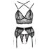 Abierta Fina - lingerie set - kant - zwart - M