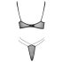 Cottelli - transparante kanten bh-set (zwart) - M