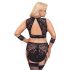 Cottelli Bondage Plus Size - kanten beha set (zwart) - 4XL