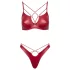 Cottelli Party - bh set - glanzend effect - rood - 80B/M