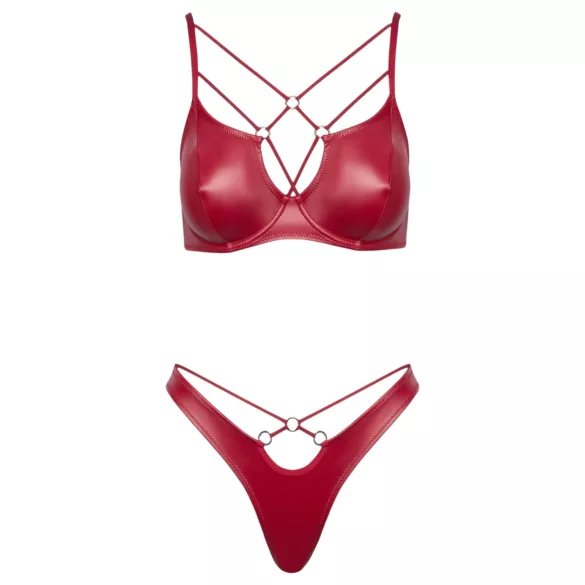 Cottelli Party - bh set - glanzend effect - rood - 85B/L