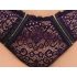 Cottelli Plus Size - Doorzichtig paarse bh-set met patroon - 2XL