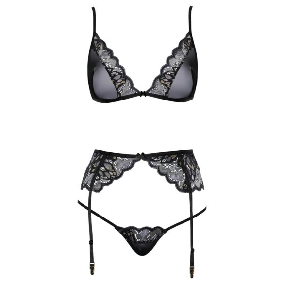 Kissable - verleidelijk lingerie set (zwart) - L/XL