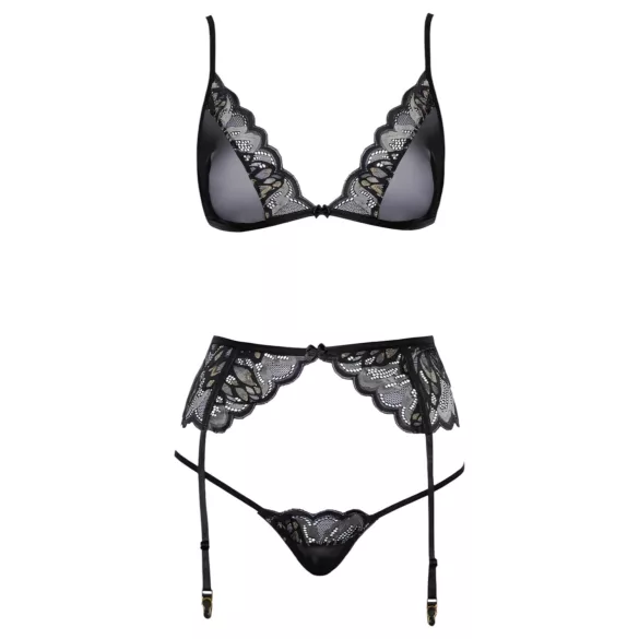 Kissable - lingerie set (zwart) - L/XL