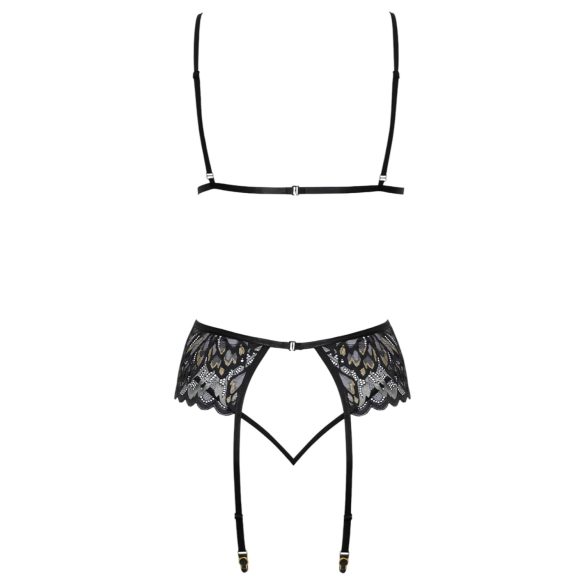 Kissable - verleidelijk lingerie set (zwart) - L/XL