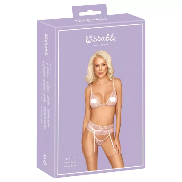 Kissable - lingerie set - kanten details - roze