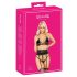 Kissable - verleidelijk bh-set met tailleband (zwart) - L/XL