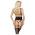 Kissable - verleidelijk bh-set met tailleband (zwart) - L/XL