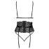 Kissable - kusbare beha set met tailleband (zwart) - L/XL