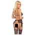 Kissable - zwarte bh set met roze-paars borduursel