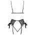 Kissable - zwarte bh set met roze-paars borduursel