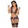 Cottelli Bondage: zwarte-paarse lingerieset met handboeien - XL