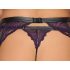 Cottelli Bondage: zwarte-paarse lingerieset met handboeien - XL