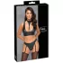 Cottelli Bondage - glanzend bh-set met boeien (zwart)