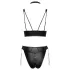 Cottelli Bondage - glanzend bh-set met boeien (zwart)