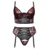 Cottelli Plus Size - verstelbare bh-set (rood) - 90C/XL