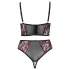 Cottelli Plus Size - verstelbare bh-set (rood) - 90C/XL