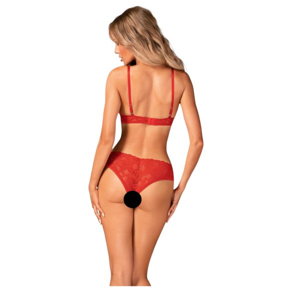 Obsessive Atenica - kruislingerie set (rood) - M/L