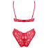 Obsessive Atenica - Kruisband Lingerieset (Rood)