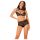 Obsessive Elizenes - transparante beha set met patroon (zwart) - L/XL