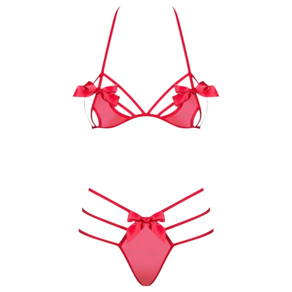 Obsessive - lingerie set - met strik - rood