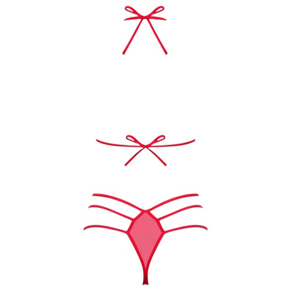 Obsessive - lingerie set - met strik - rood