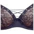 Cottelli Party - bh set met vetersluiting - zwart - 80C/M