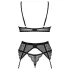 Obsessive Chemeris - bh-set met jarretelles (zwart)
