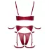 Cottelli Bondage - Glanzend BH-set & polsboeien (rood)