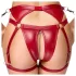 Cottelli Bondage - Glanzend BH-set & polsboeien (rood) - M