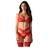Obsessive Cupid Desir - lingerie set - kant - rood