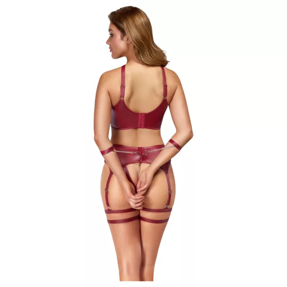 Cottelli Bondage - bh set met gekruiste bandjes - rood