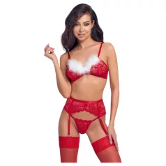 Cottelli - kerst bh set - kant - rood