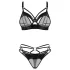 Obsessive Dominna - bh set met bandjes - zwart - L/XL